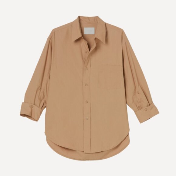 Citizen of Humanity Kayla Cotton Poplin Shirt in Incense - Picture 4 of 4